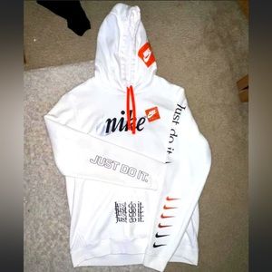 White and orange nine hoodie brand new